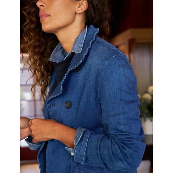 Frank & Eileen Belfast English Peacoat in 1977 Medium Wash - Picture 3 of 9